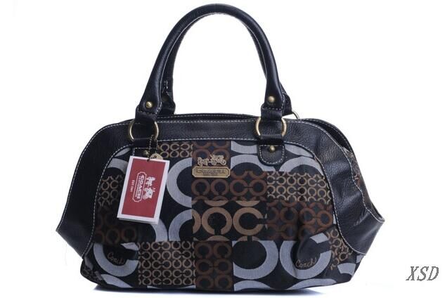 Coach Fashion Logo Large Black Luggage Bags EHZ | Women - Click Image to Close